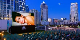 Houston Showcases World's First 2-screen Rooftop Cinema Experience In Uptown