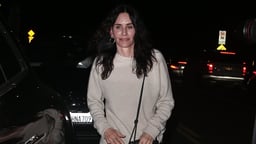 Courteney Cox looks elegantly chic as she joins friends for dinner