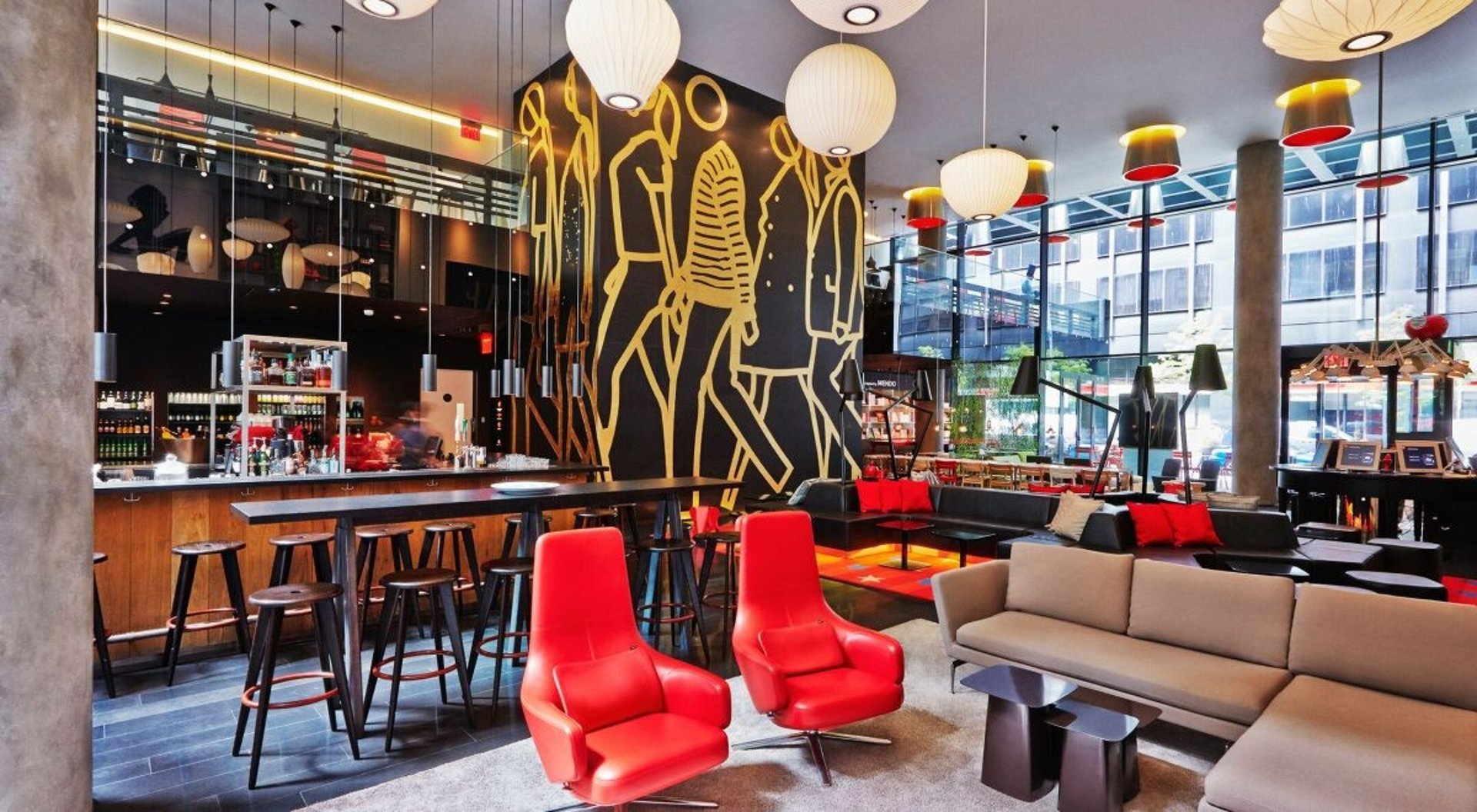 citizenM New York Times Square Hotel - CanteenM bar & Kitchen - Hotel in New  York, NY | The Vendry