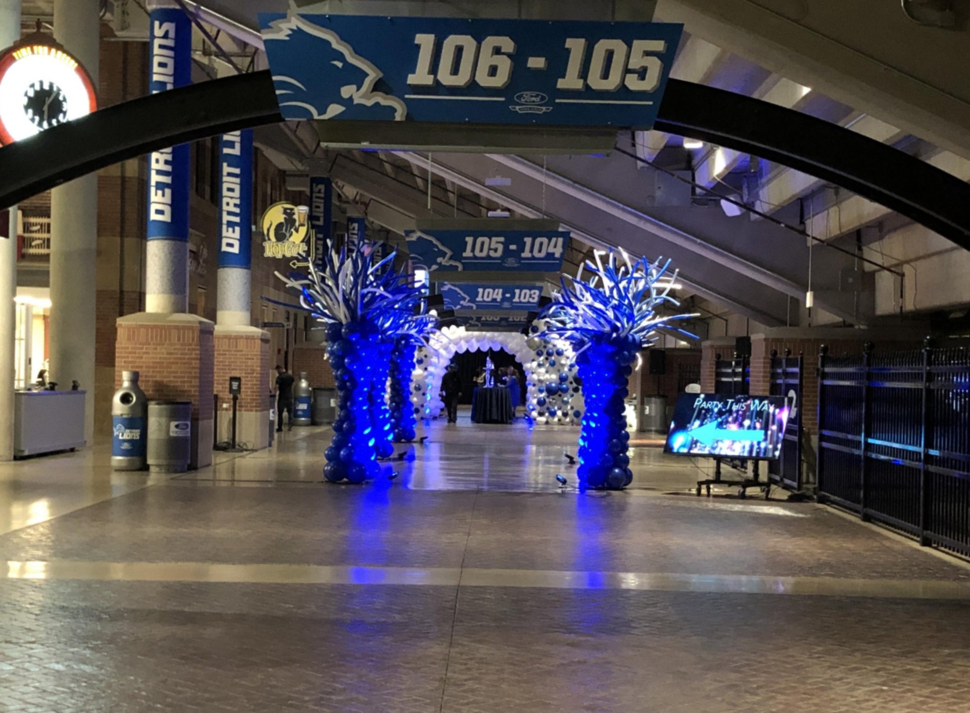 Adams Street at Ford Field - Stadium in in Detroit, MI