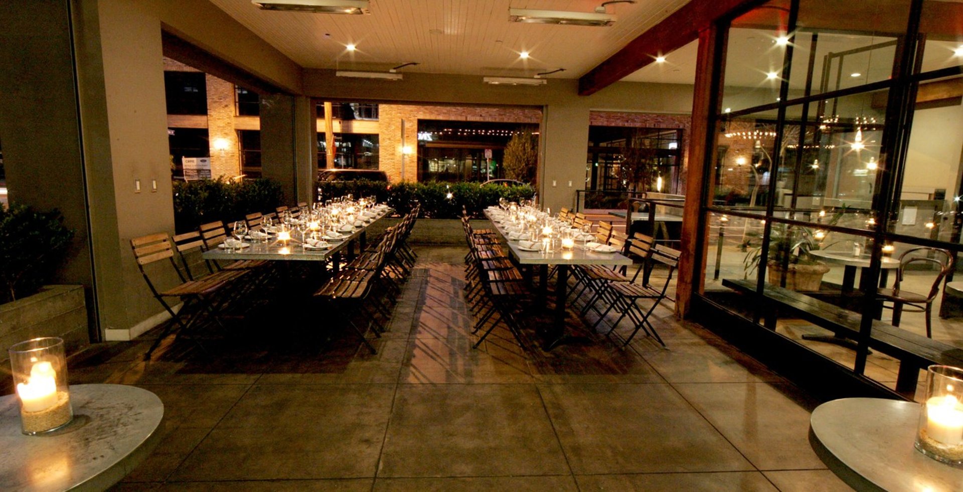 Front Patio at Zinc Cafe & Market Restaurant in in Los Angeles, CA