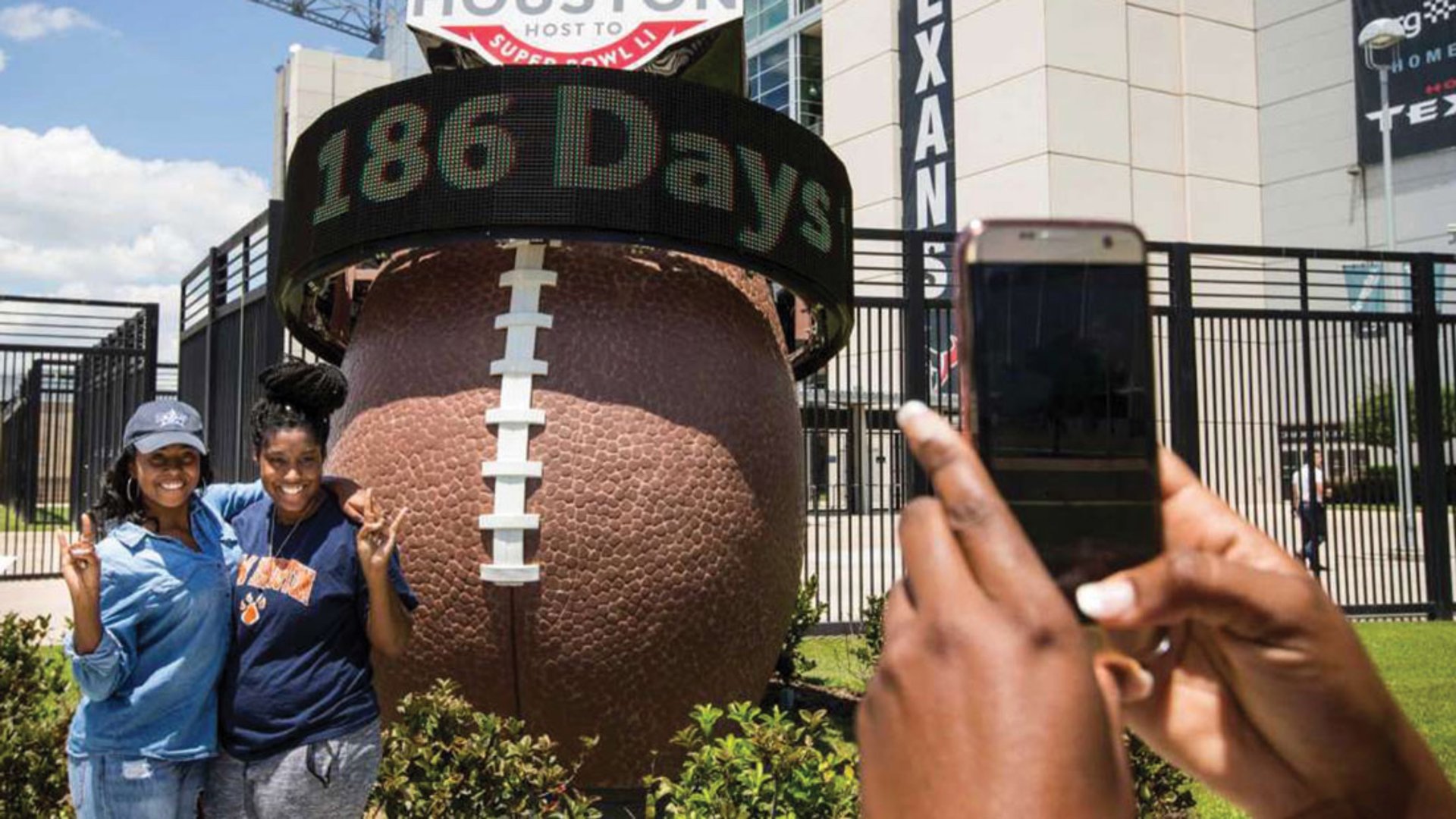 Super Bowl LI Countdown Clocks Experiential Activation in Houston, TX