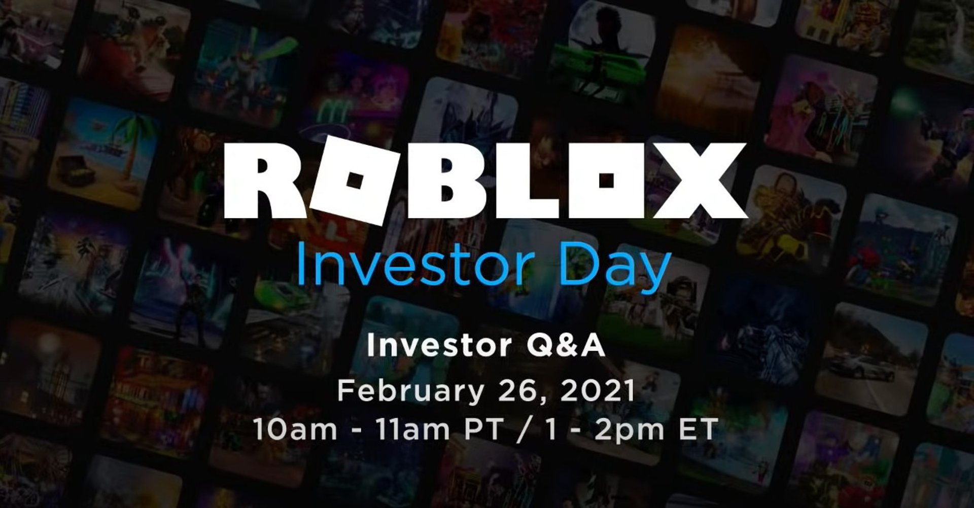 Roblox Investor Day Virtual Event The Vendry