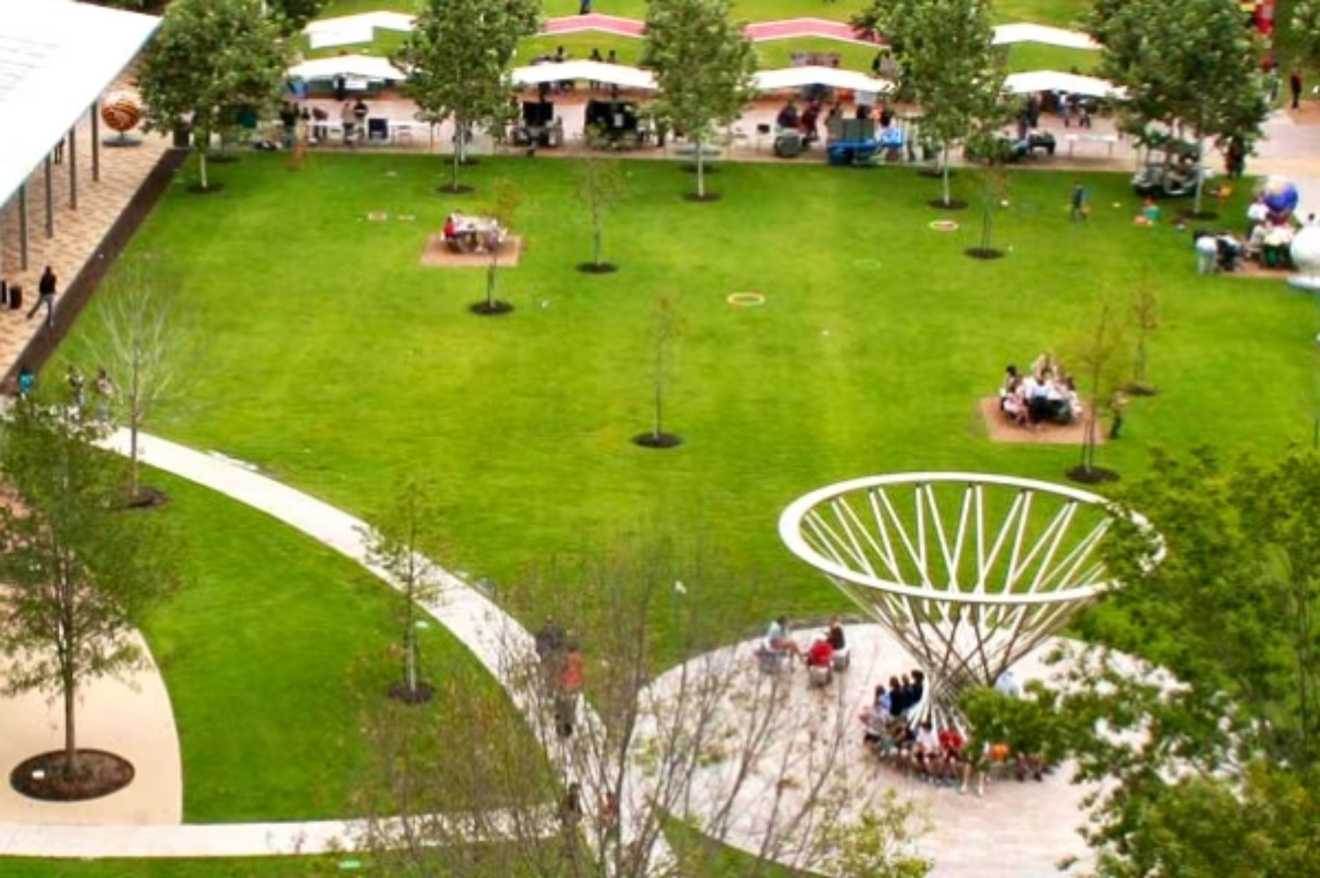 Sarofim Picnic Lawn at Discovery Green in Houston, TX