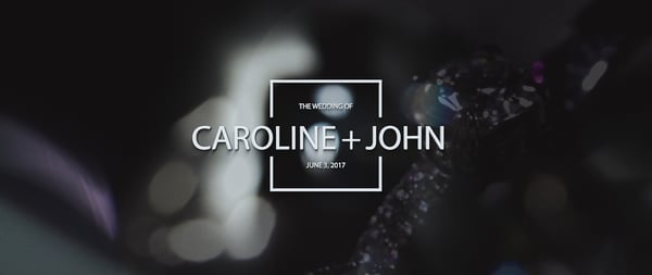 The Wedding of Caroline and John
