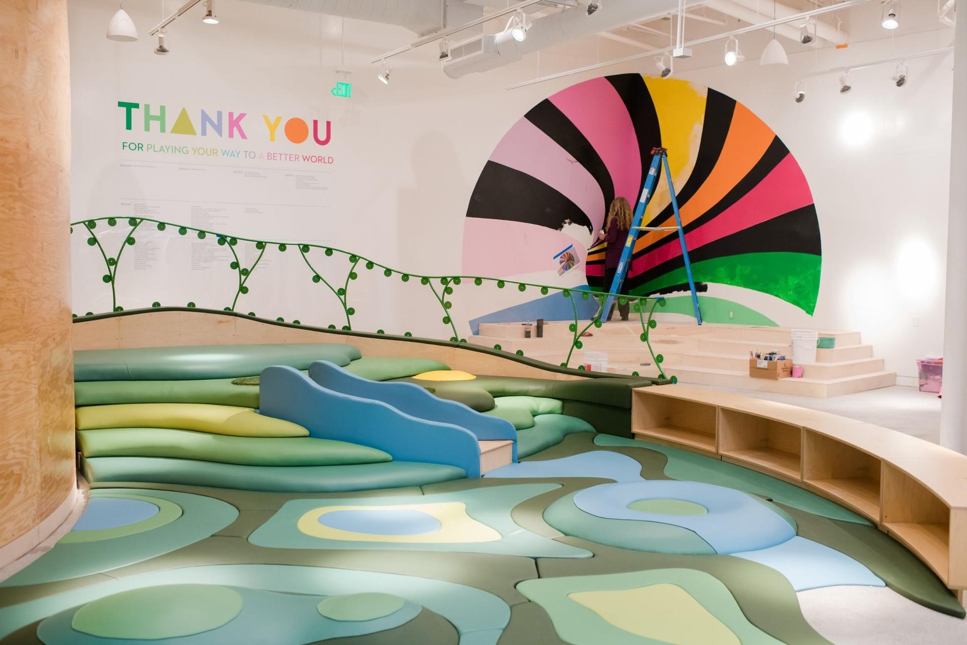 S. Mark Taper Foundation Brilliant Blue Room