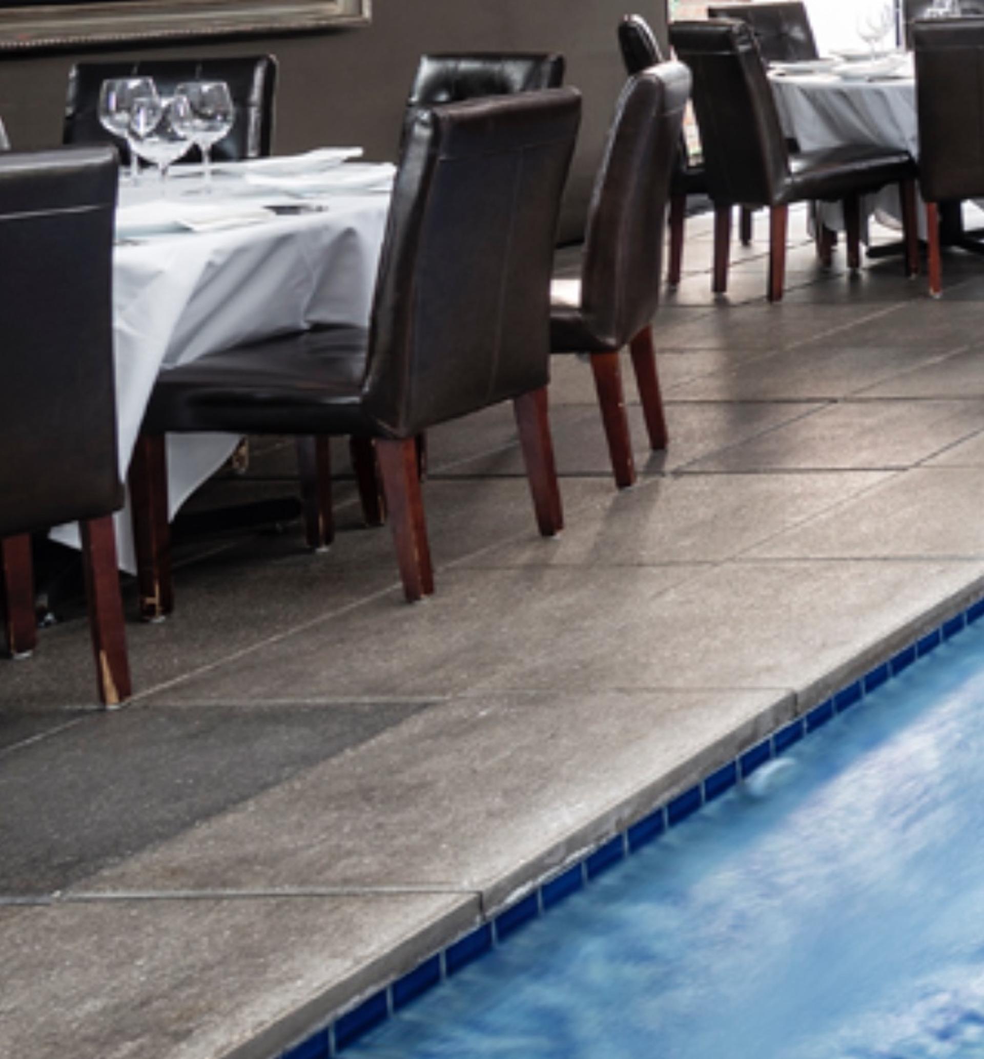 Roof Top Pool Side & Library Dining Room
