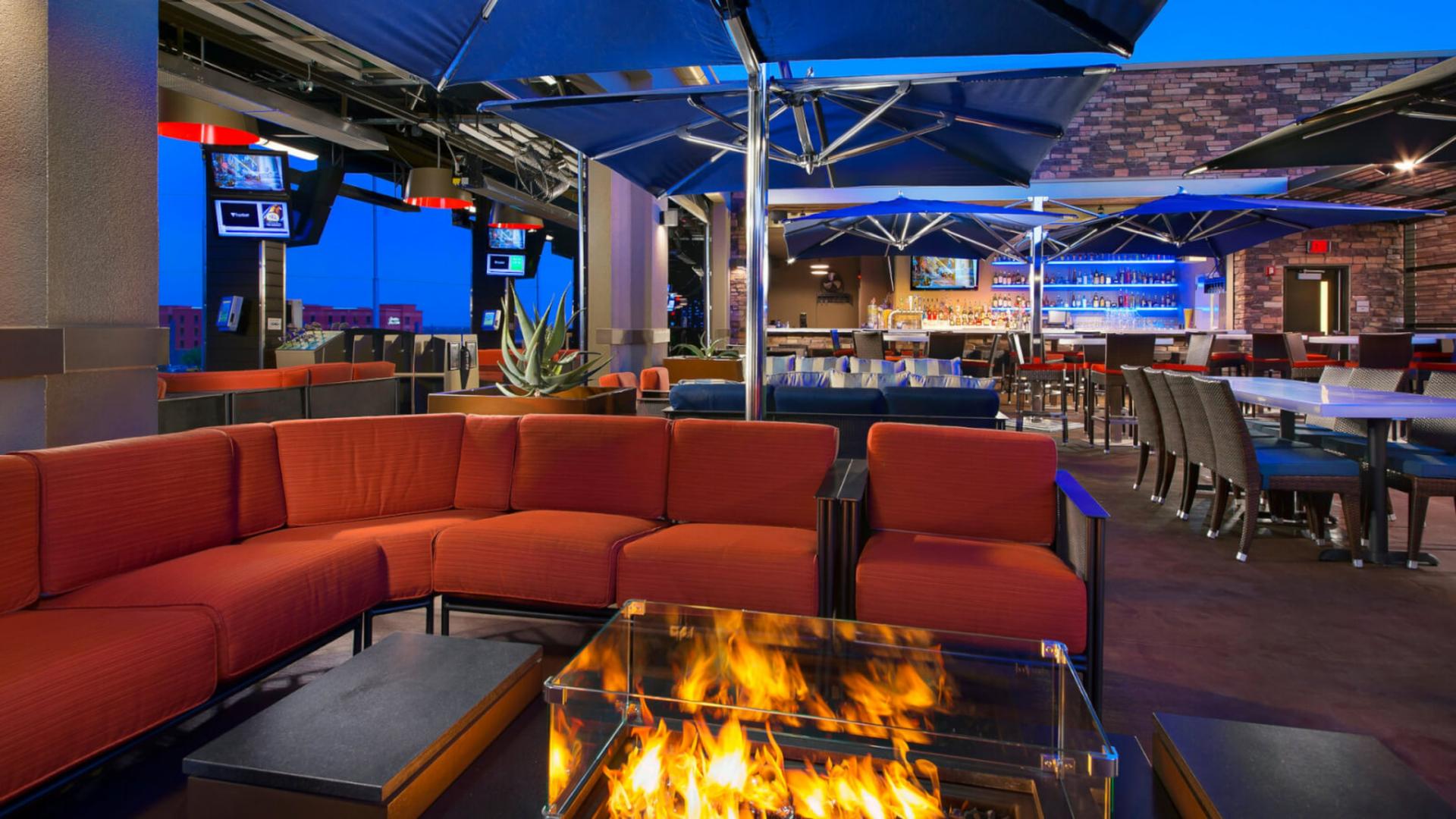 Rooftop Terrace With Fire Pits