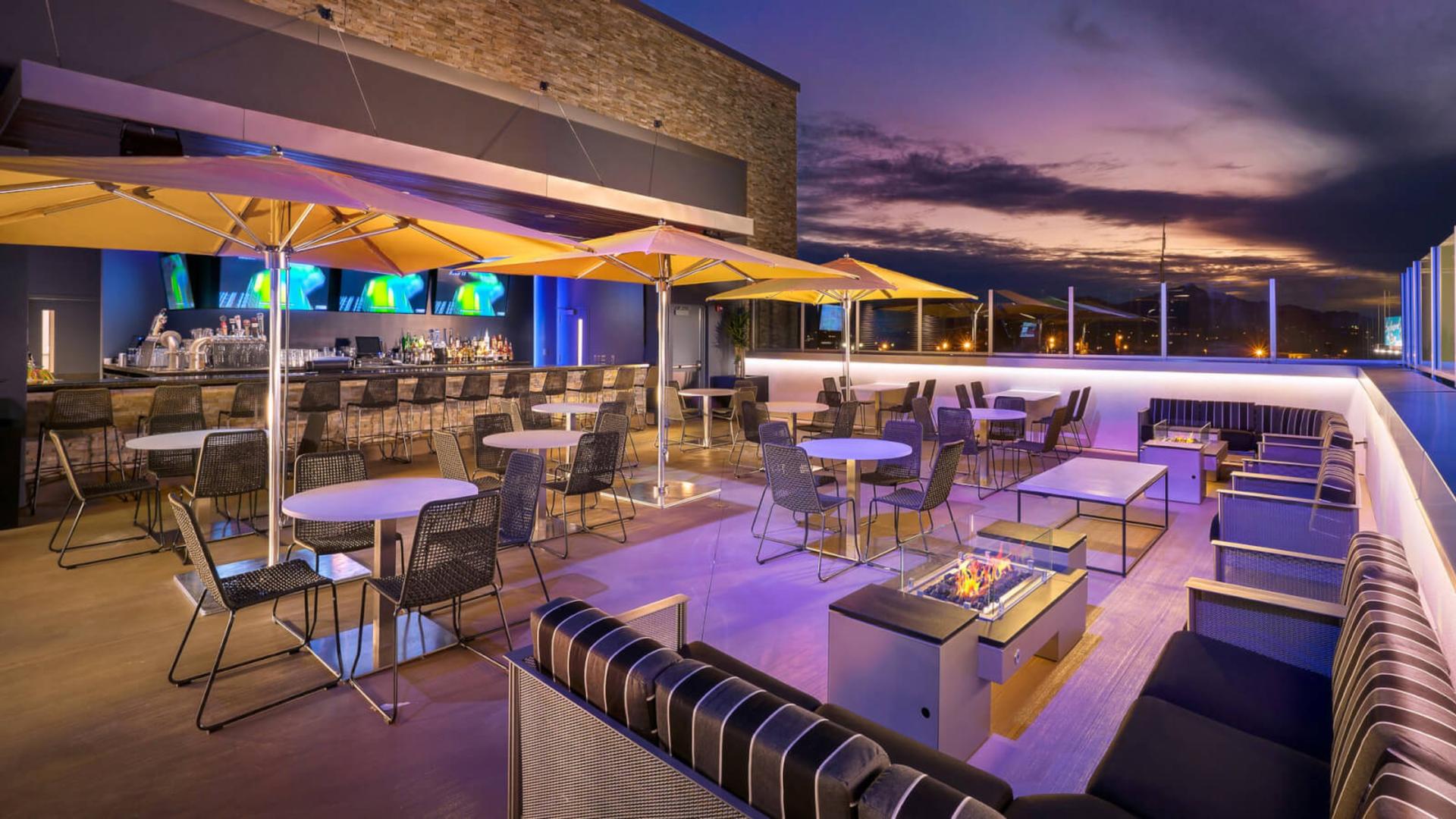 Rooftop Terrace with Fire Pits