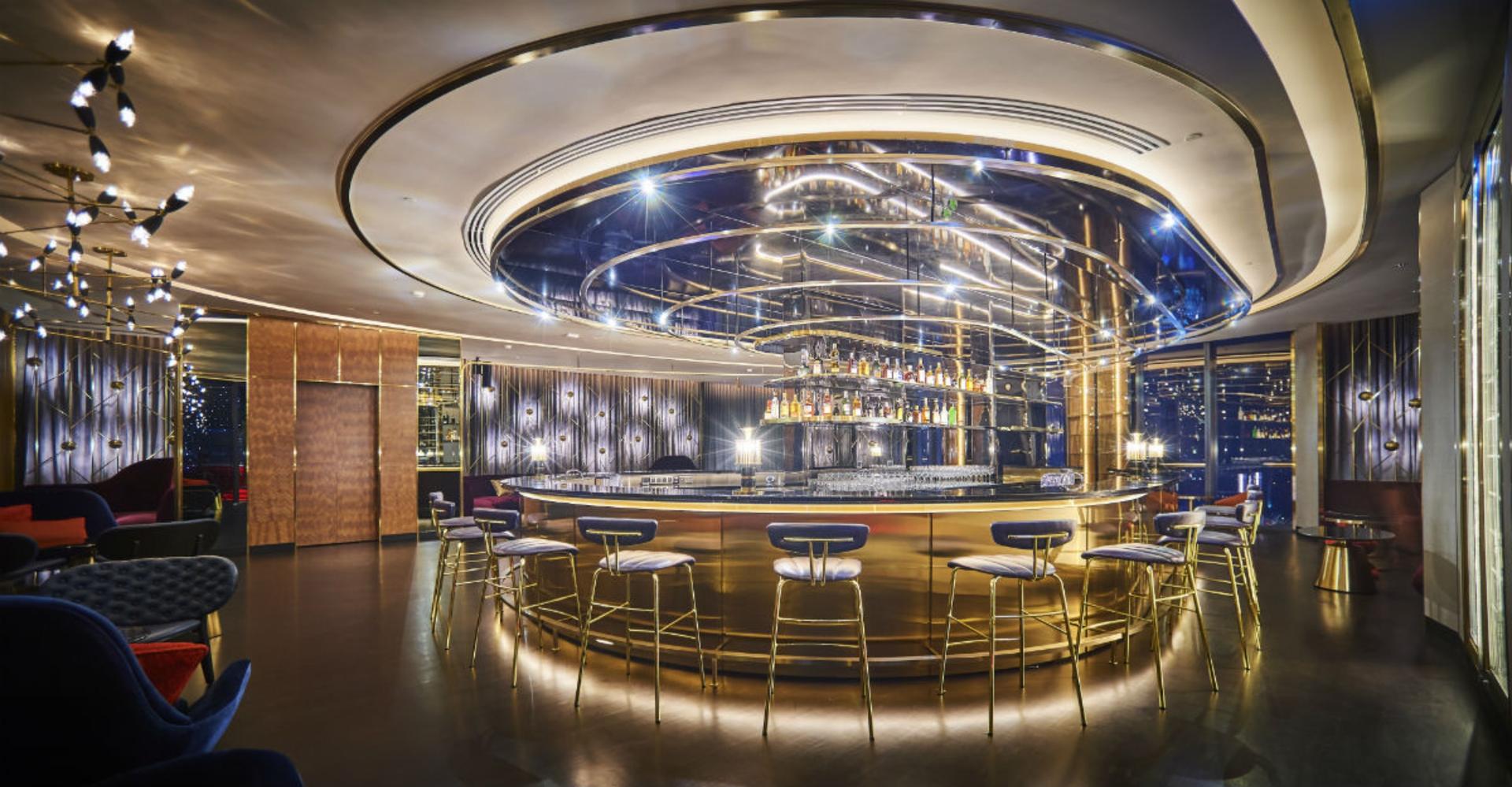 Blue Indoor Bar