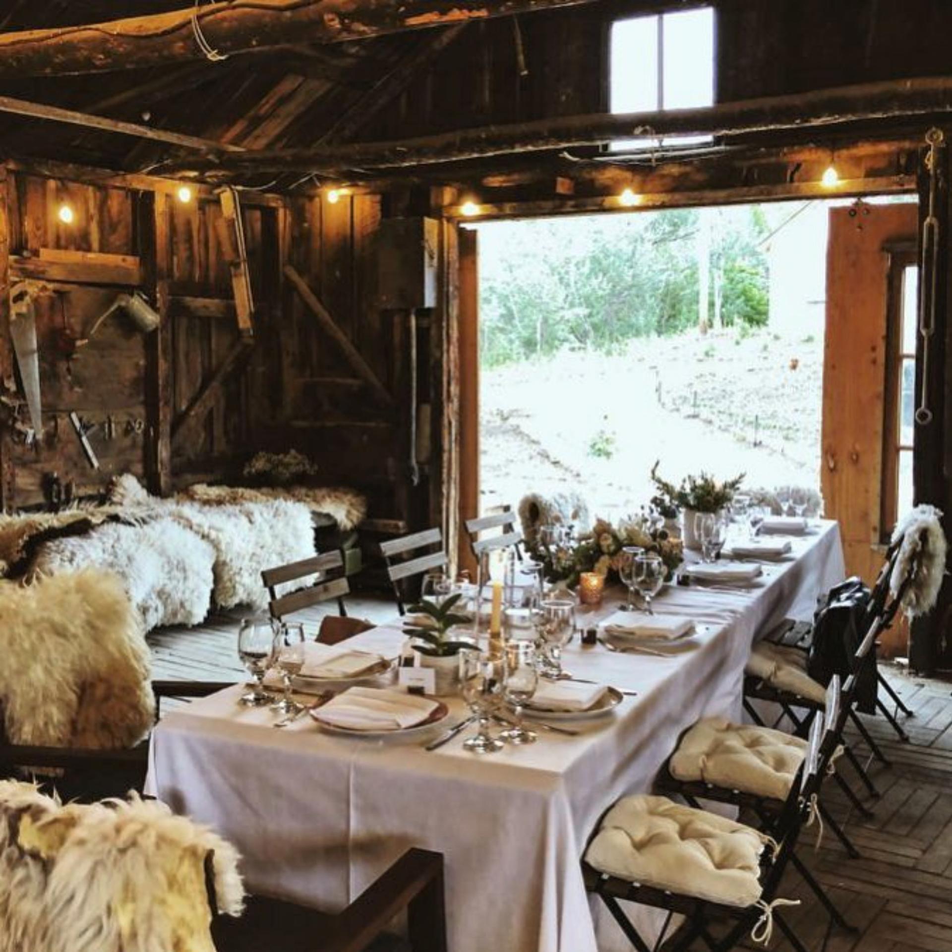 Patio and Barn