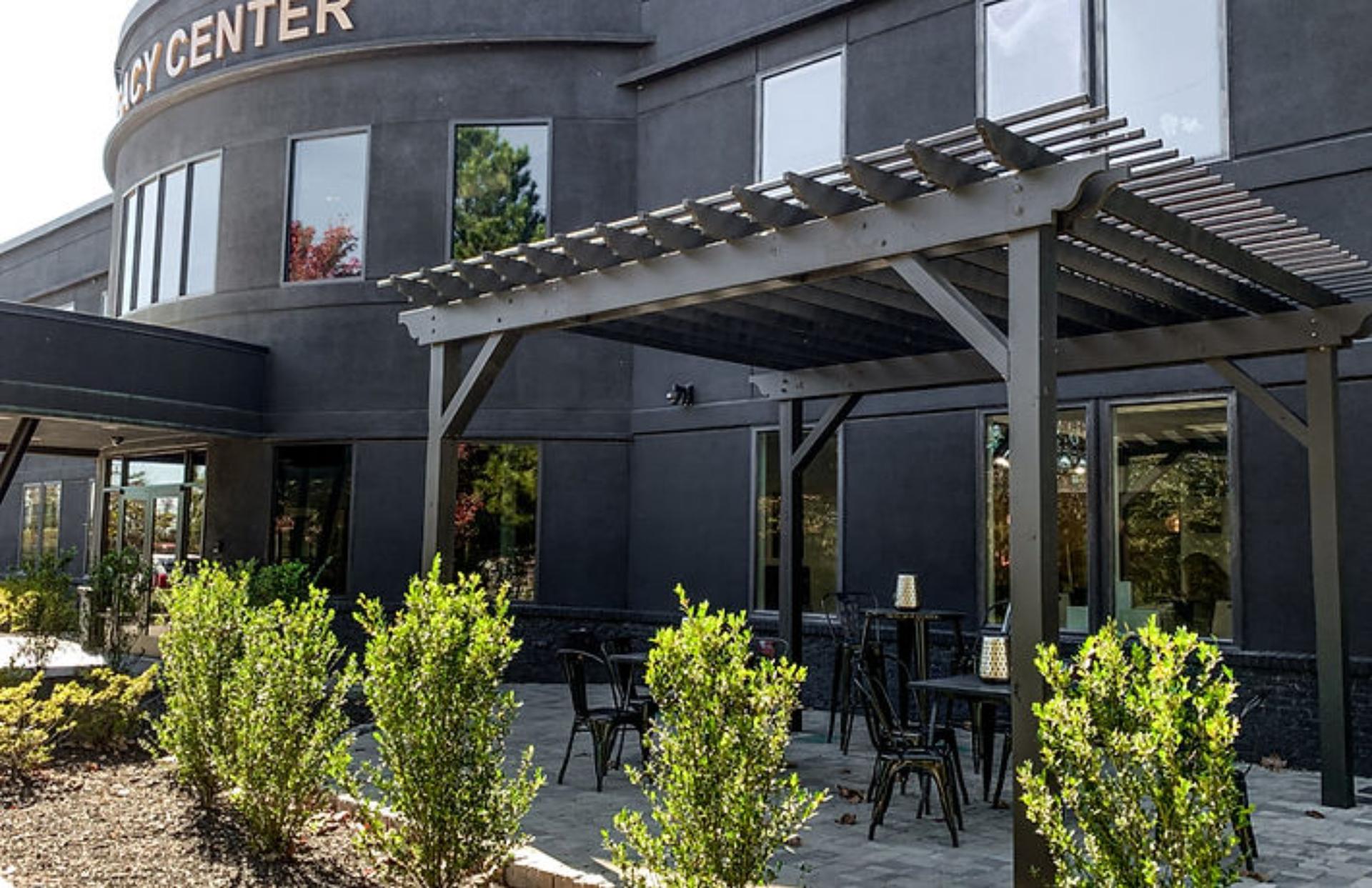Front Lawn & Shaded Pergola