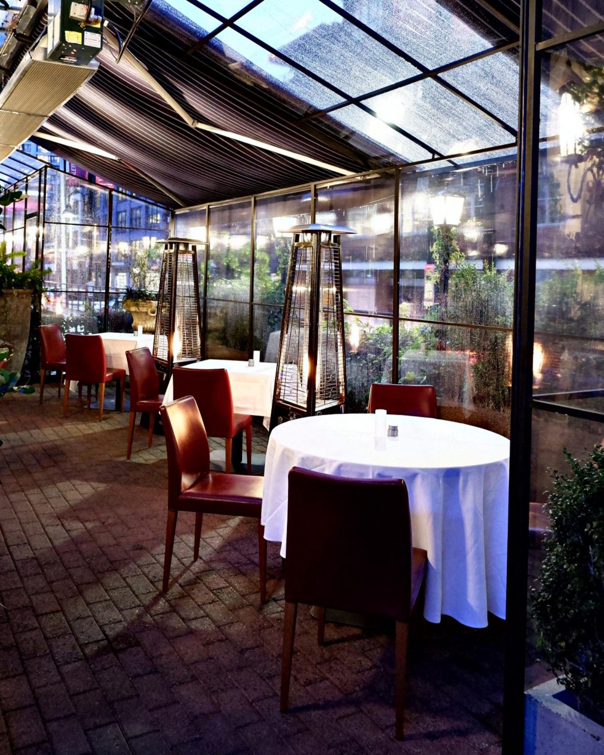 Covered, Heated Terrace