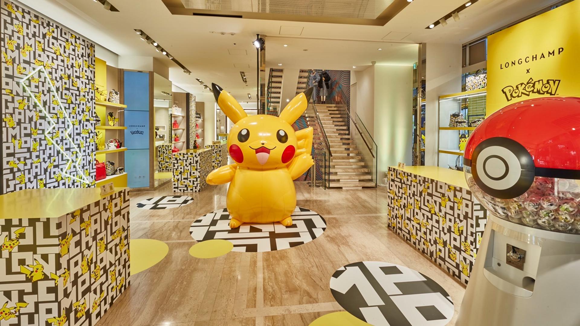 Longchamp × Pokémon ピカチュウ　パース Longchamp x Pokemon Pop-Up Experience - Pop Up in Paris, France