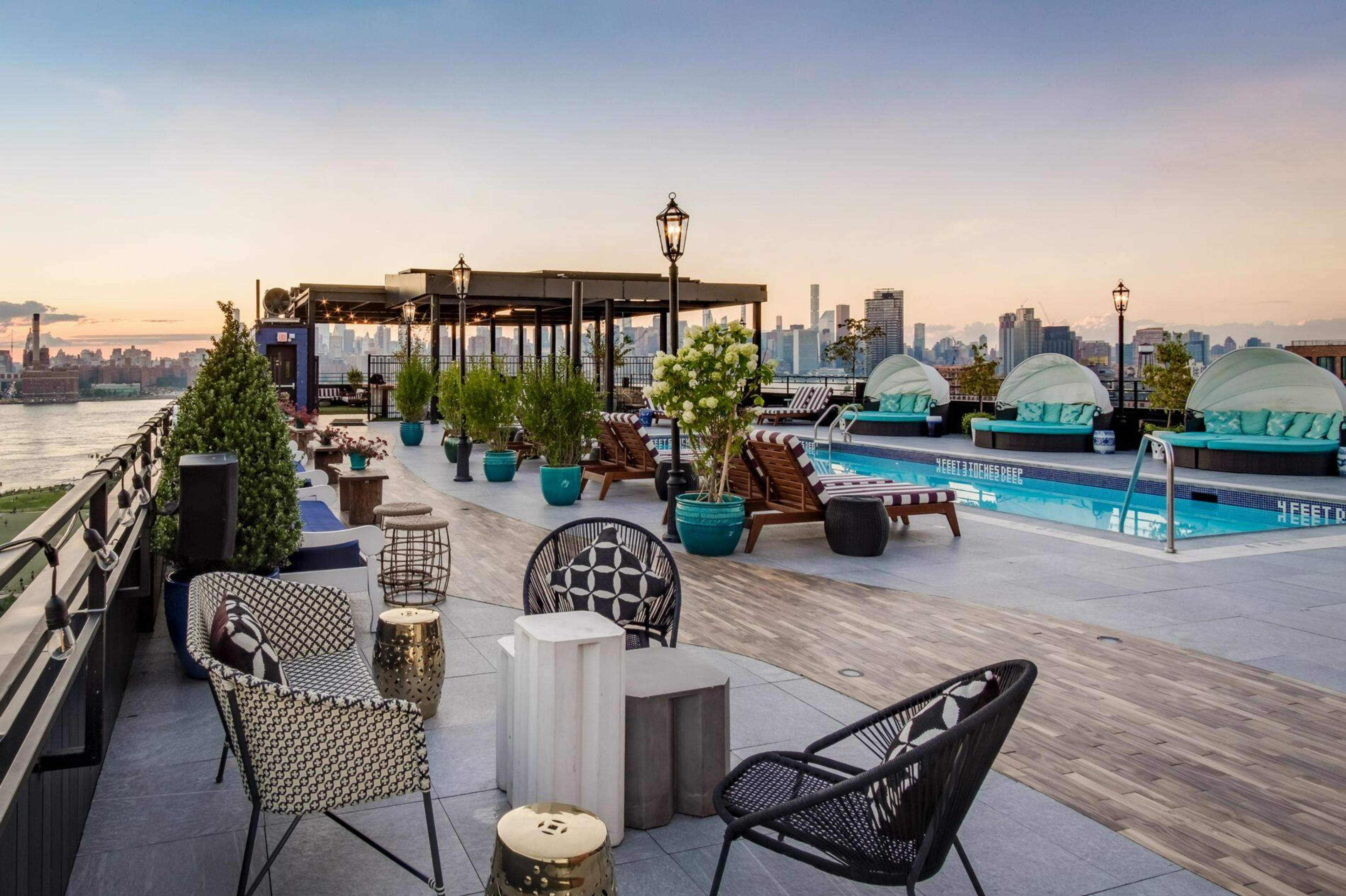 Rooftop Pool, Bar & Cabanas in Arlo Williamsburg