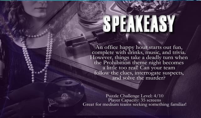 Speakeasy: A Virtual Murder Mystery - 0