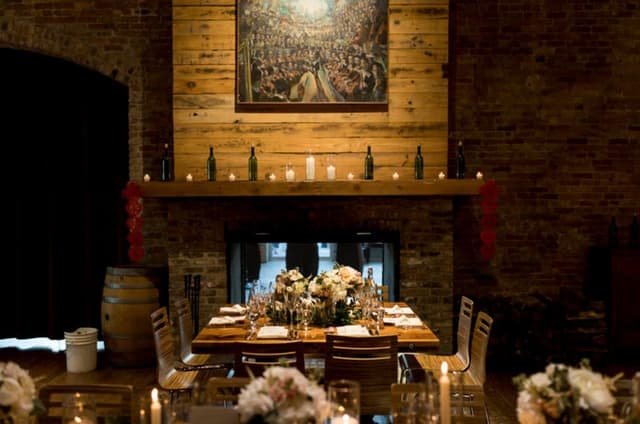 Restaurant Wedding Table and Fireplace.jpg