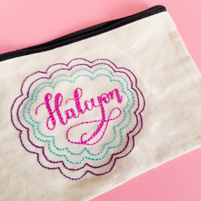 Embroidery Monogram Tote Bags Class