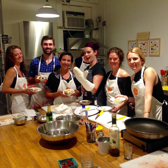 Cooking Party in a SoHo Kitchen Loft
