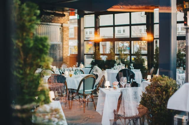 The Main Dining Room + Courtyard