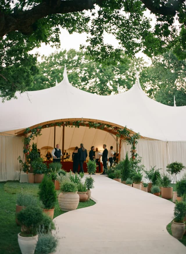 Tented Front Lawn