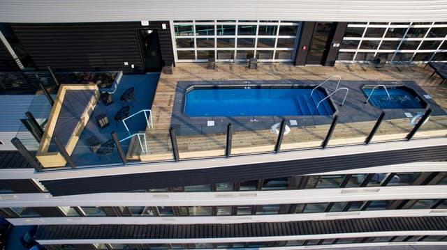 Reception Area + Pool Deck - Woods Rooftop Restaurant
