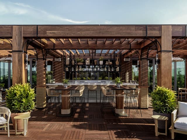 Outdoor Dining Area and Bar