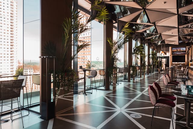 Terrace with Plaza de España Views