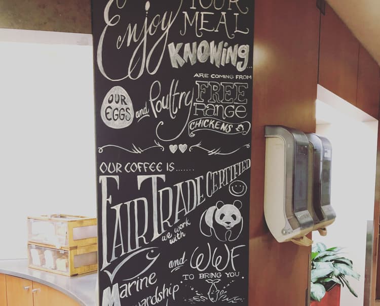 Chalkboard menu hand lettering