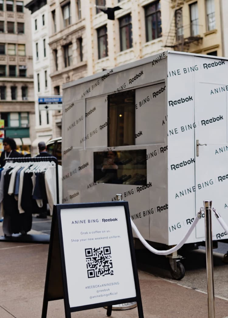 REEBOK x ANINE BING coffee cart pop-up