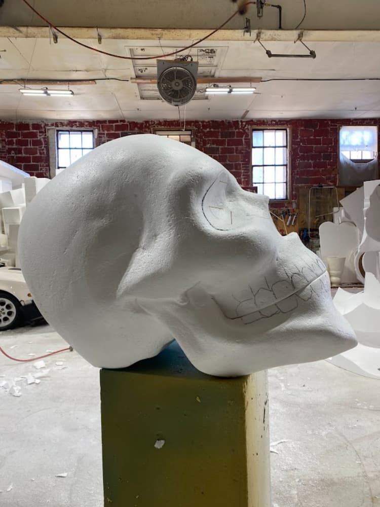 Oversized Skull Sculpture - Times Square